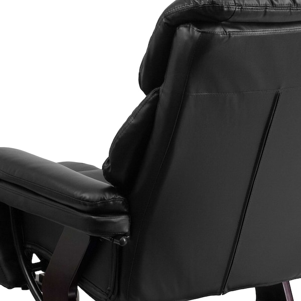 Flash Furniture Contemporary Chair, Leather, 17-1/2" Height, Plush Arms, Black LeatherSoft - BT-70222-BK-FLAIR-GG