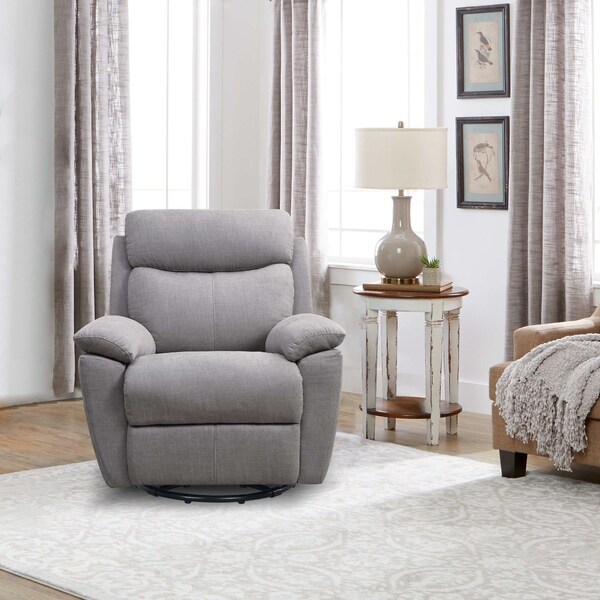 Moootto Electric Power Swivel Glider Rocker Recliner Chair with USB Charge Port - TBZOLS2754PSLGYSS