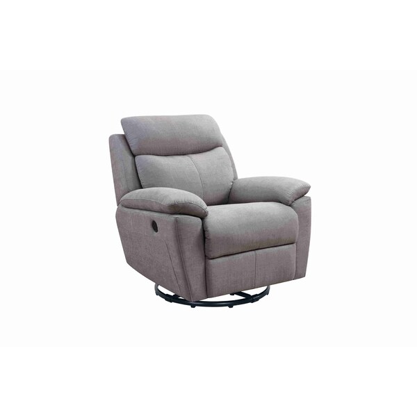 Moootto Electric Power Swivel Glider Rocker Recliner Chair with USB Charge Port - TBZOLS2754PSLGYSS