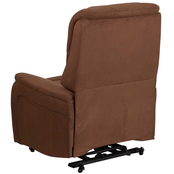 Flash Furniture Recliner, 32" to 67" x 44" to 57", Upholstery Color: Brown, Weight Capacity: 350 lb. - CH-US-153062L-BRN-MIC-GG