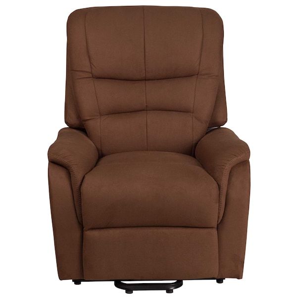 Flash Furniture Recliner, 32" to 67" x 44" to 57", Upholstery Color: Brown, Weight Capacity: 350 lb. - CH-US-153062L-BRN-MIC-GG