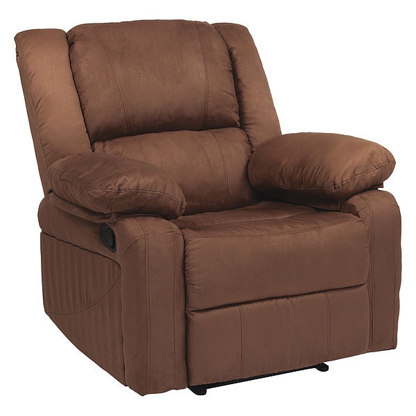Flash Furniture Recliner, Harmony, Microfiber, Brown - BT-70597-1-BN-MIC-GG