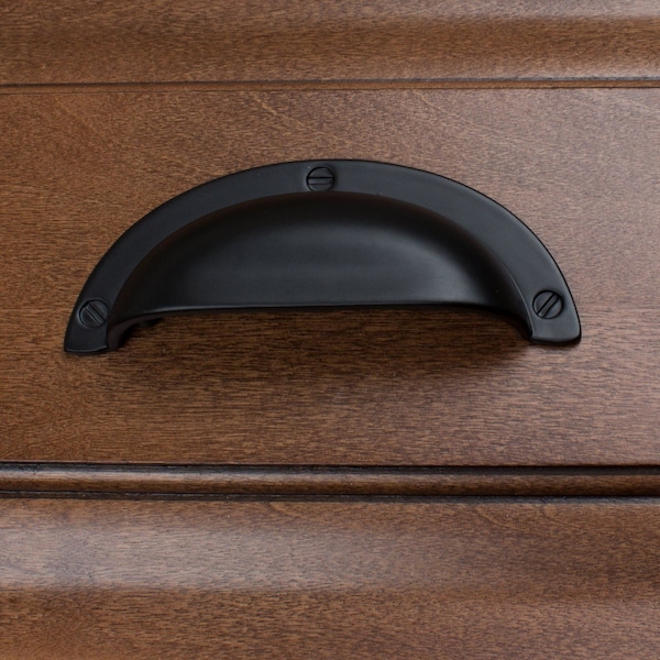 Gliderite Hardware 2-1/2 in. Center to Center Matte Black Bin Pull - 4158-MB, 10PK - 4158-MB-10