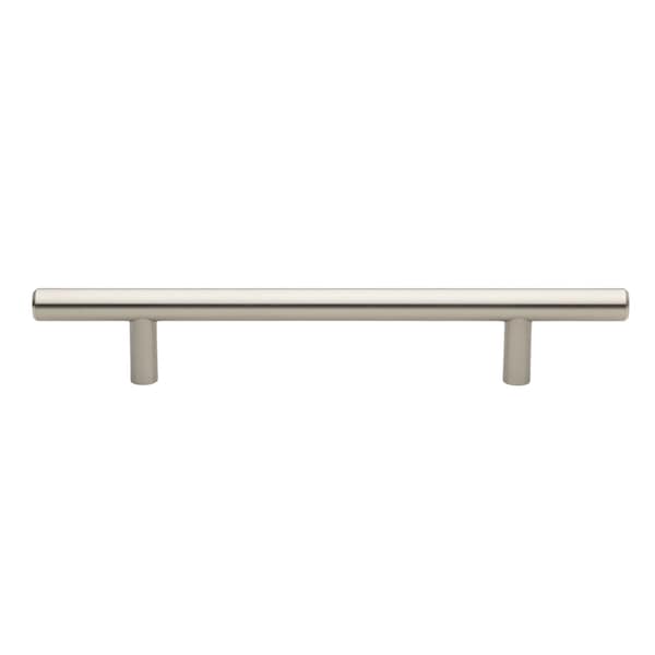 Gliderite Hardware 5-1/16 in. Center to Center Satin Nickel Solid Steel Bar Pull - 5008-128-SS, 5PK - 5008-128-SS-5