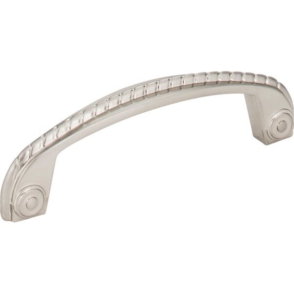 Jeffrey Alexander 96 mm Center-to-Center Satin Nickel Rope Rhodes Cabinet Pull - Z261-96-SN