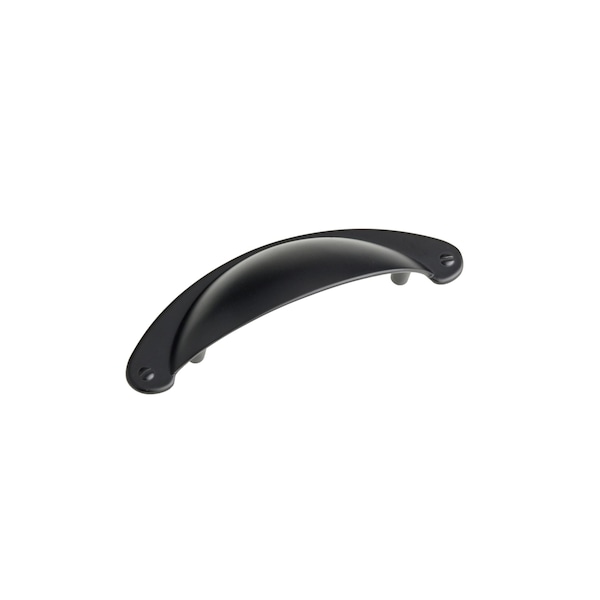 Richelieu 3 in (76.2 mm) Center-to-Center Matte Black Traditional Drawer Pull - BP82333900