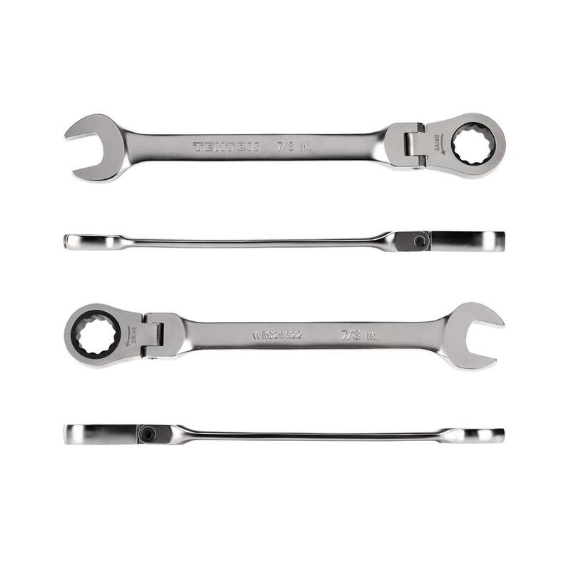 TEKTON 7/8 in. Flex Head 12-Point Ratcheting Combination Wrench - WRC26322