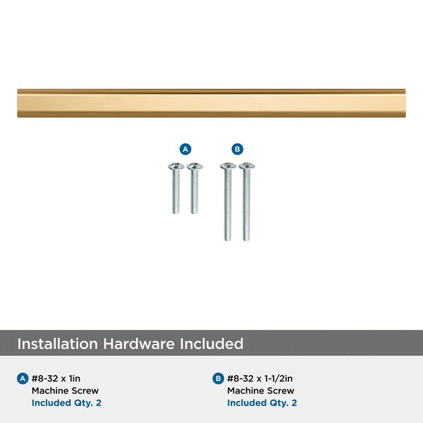 Amerock Status 6-5/16 inch 160mm Center-to-Center Champagne Bronze Cabinet Pull - BP36839CZ