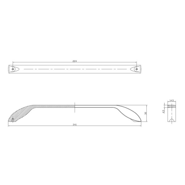Richelieu 8 13/16 in (224 mm) Center-to-Center Brushed Nickel Contemporary Drawer Pull - BP9455224195