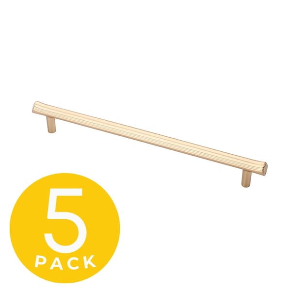 Sapphire Eclipse Series 7-1/2 in. 192 mm Center-to-Center Modern Gold Cabinet Handle/Pull, 5PK - SP-2214-192-BRA-5