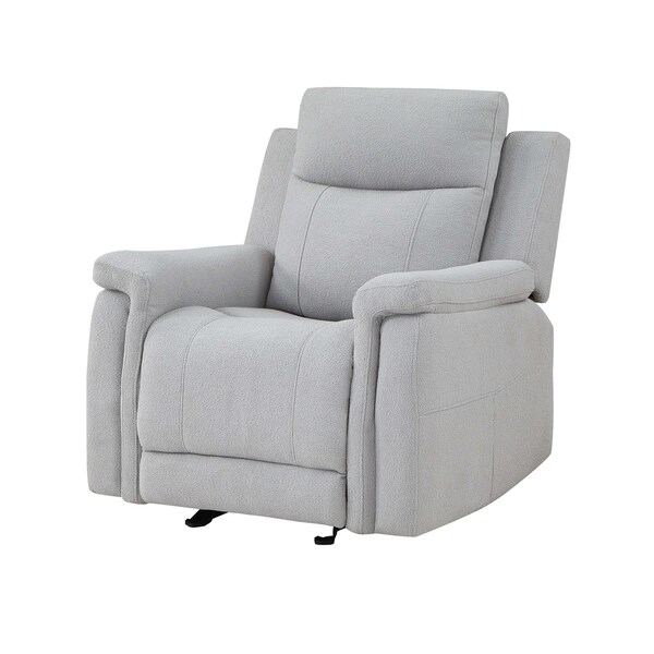 Global Furniture Usa Transitional Fabric U1797 Grey Glider Recliner - 3313