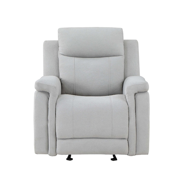 Global Furniture Usa Transitional Fabric U1797 Grey Glider Recliner - 3313