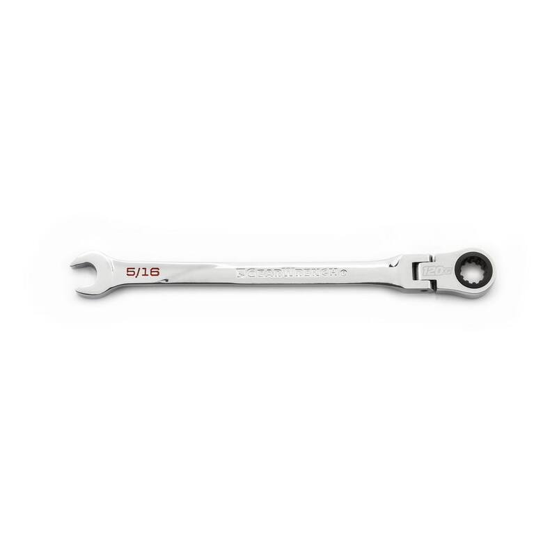 GEARWRENCH 5/16 in. SAE 120XP Universal Spline XL Flex Head Combination Ratcheting Wrench - 86234