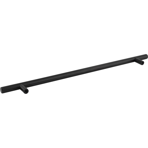 Elements By Hardware Resources 288 mm Center-to-Center Hollow Matte Black Stainless Steel Naples Cabinet Bar Pull - 366SSMB