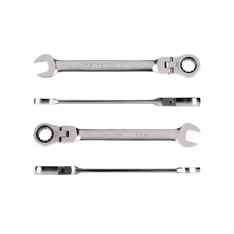 TEKTON 1/2 in. Flex Head 12-Point Ratcheting Combination Wrench - WRC26313