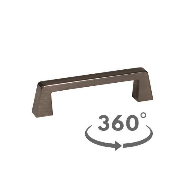 Amerock BP55276GM 3-3/4" (96 mm) CTC Blackrock Cab Pull Gunmetal Finish - BP55276GM
