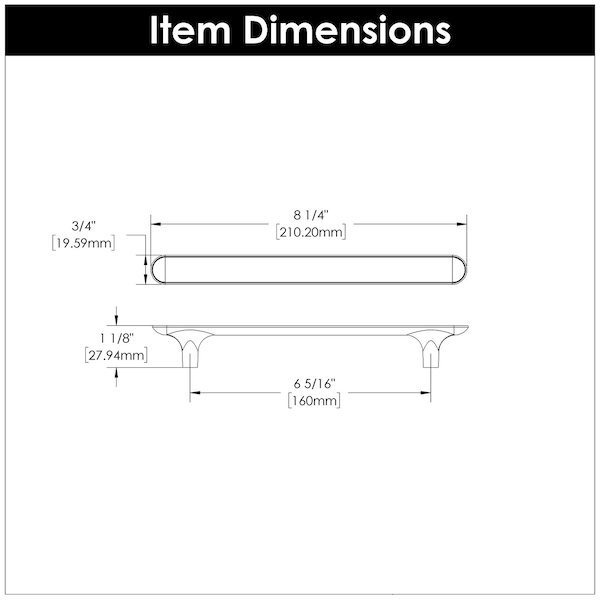 Hickory Hardware Maven Collection Pull 6-5/16 Inch 160mm Center to Center Satin Nickel Finish - H078781SN