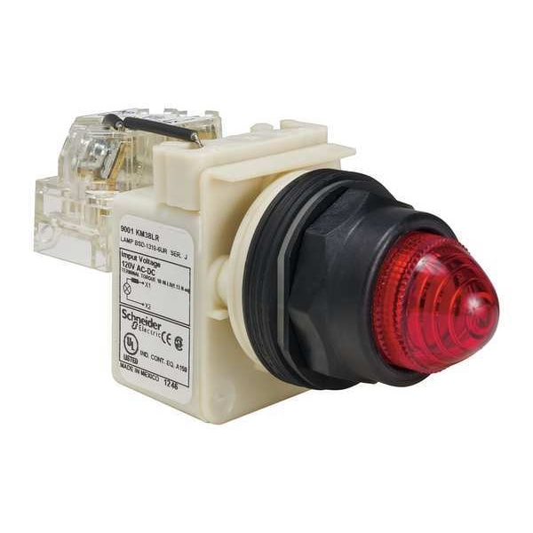 Schneider Electric Piloto de prueba de luz pulsante, Rojo, LED - 9001SKT38LRR9