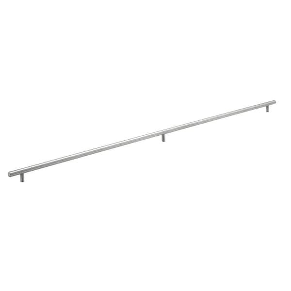 Richelieu 39-6/8 in. (1010 mm) Center-to-Center Brushed Stainless Steel Contemporary Drawer Pull - BP34871019170