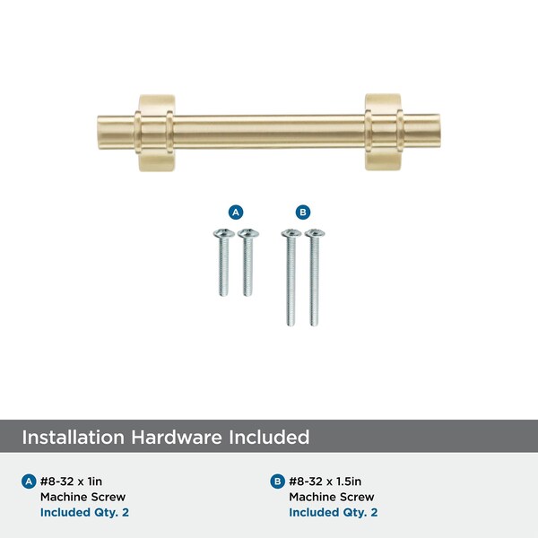 Amerock Davenport 3 in 76 mm Center-to-Center Champagne Bronze Cabinet Pull - BP36600CZ