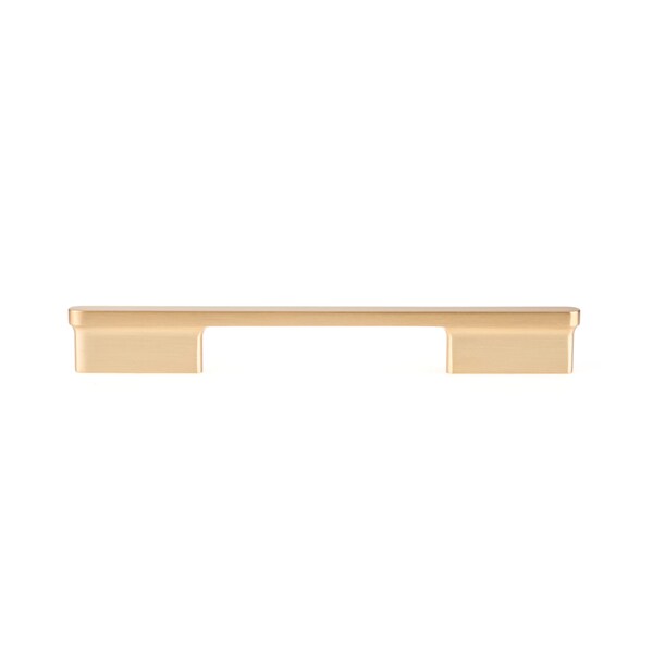 Richelieu 6 5/16 in (160 mm) Center-to-Center Brushed Gold Contemporary Cabinet Pull - 8636160165
