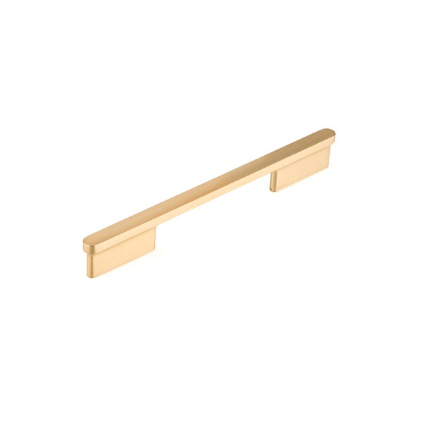 Richelieu 6 5/16 in (160 mm) Center-to-Center Brushed Gold Contemporary Cabinet Pull - 8636160165