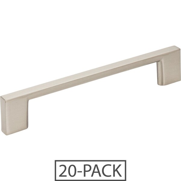 Jeffrey Alexander of the 128 mm Center-to-Center Satin Nickel Square Sutton Cabinet Bar Pull 20PK - 635-128SN-20