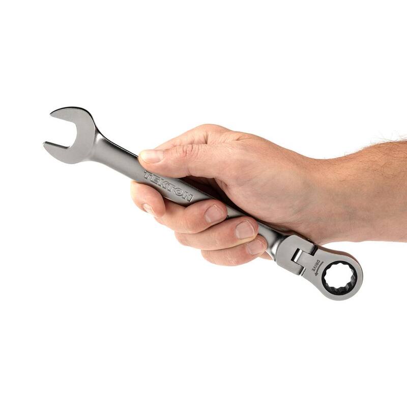 TEKTON 18 mm Flex Head 12-Point Ratcheting Combination Wrench - WRC26418