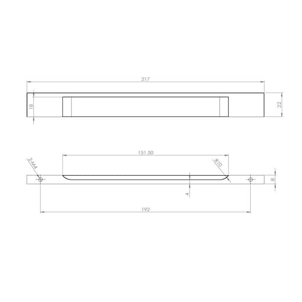 Richelieu 7 9/16 in (192 mm) Center-to-Center White Contemporary Drawer Pull - BP1310119230