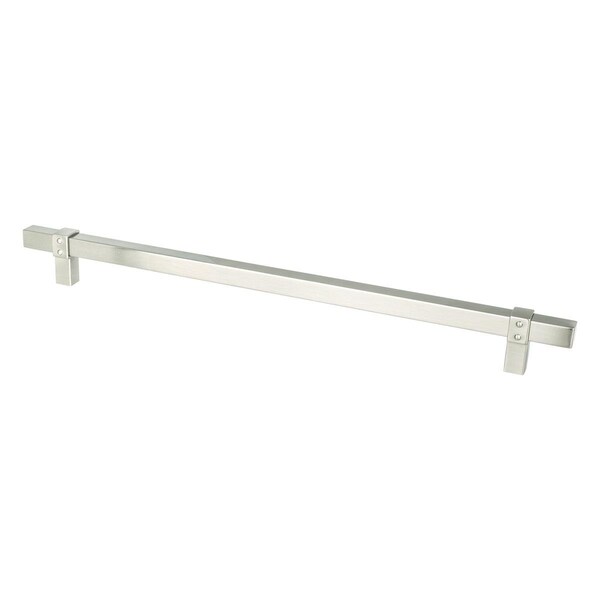 Escenario 12 in. Center to Center Rivet Rebel Cabinet Pull, Brushed Nickel - ES3340071
