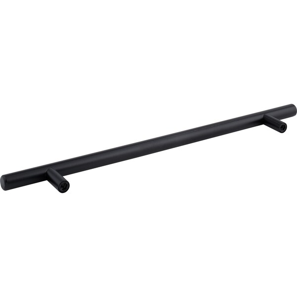 Elements By Hardware Resources 224 mm Center-to-Center Hollow Matte Black Stainless Steel Naples Cabinet Bar Pull - 302SSMB