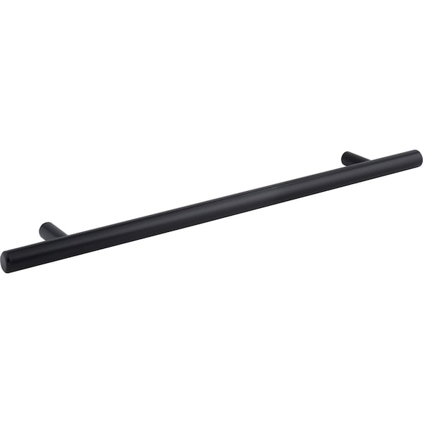 Elements By Hardware Resources 224 mm Center-to-Center Hollow Matte Black Stainless Steel Naples Cabinet Bar Pull - 302SSMB