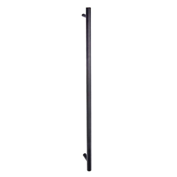 South Main Hardware Euro Bar Cabinet Handle (1/2" Diameter), 21.25" Length (18.9" Hole Center), Flat Black, 10PK - SH487-FB-10