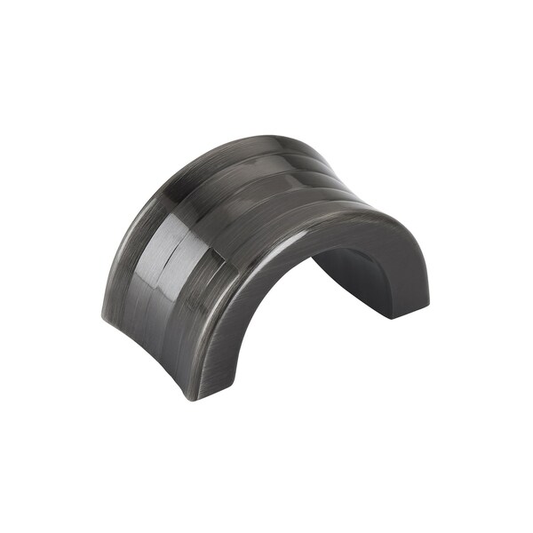 Amerock Concentric 1-1/4 in 32 mm Center-to-Center Gunmetal Cabinet Finger Pull - BP36811GM