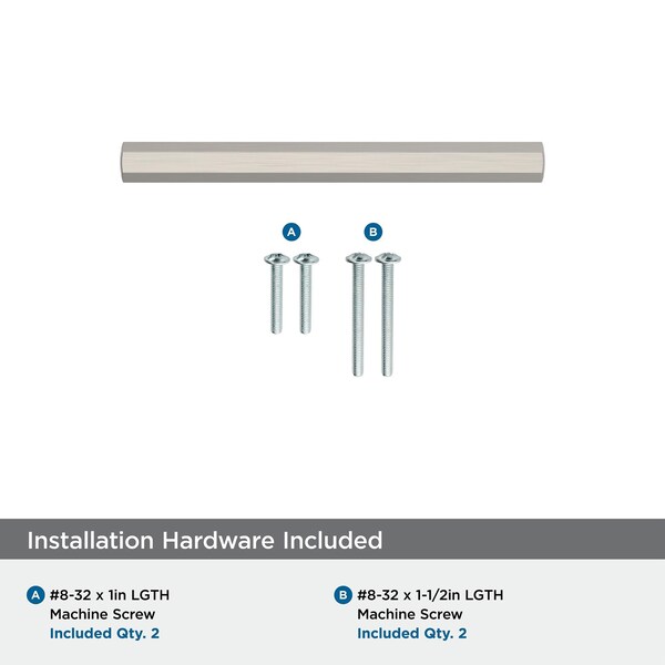 Amerock Caliber 3 inch 76mm Center-to-Center Satin Nickel Cabinet Pull - BP37365G10