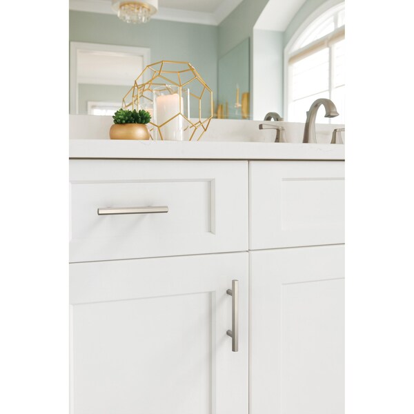 Amerock Caliber 3 inch 76mm Center-to-Center Satin Nickel Cabinet Pull - BP37365G10