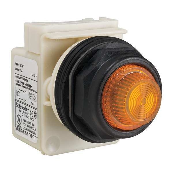 Schneider Electric Luz piloto, incandescente, ámbar, lente de Fresnel - 9001SKP1A31