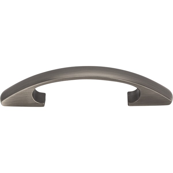 Elements By Hardware Resources 3" Center-to-Center Brushed Pewter Arched Strickland Cabinet Pull - 771-3BNBDL