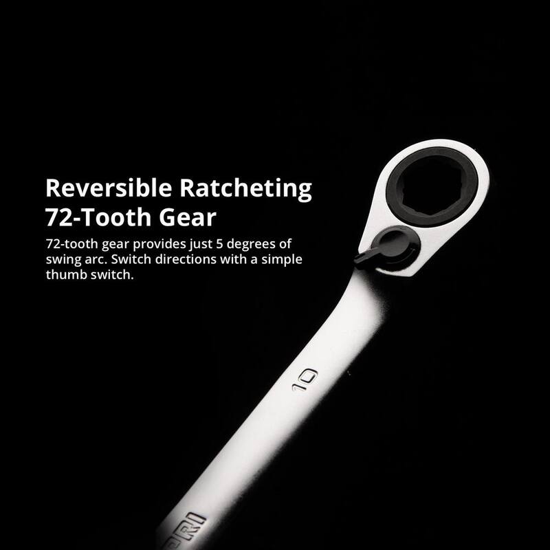 Capri Tools 5/8 in. 6-Point Long Pattern Reversible Ratcheting Combination Wrench - CP15057