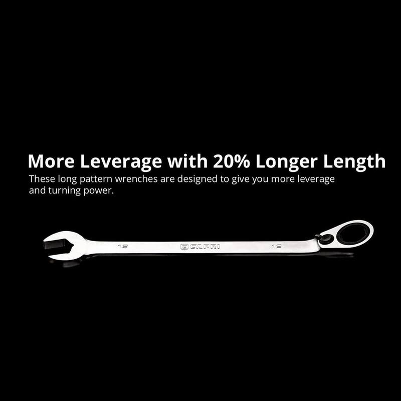 Capri Tools 5/8 in. 6-Point Long Pattern Reversible Ratcheting Combination Wrench - CP15057