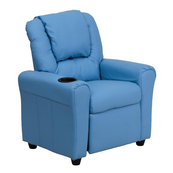 Flash Furniture Kids Recliner, 21-1/2" to 36-1/2" x 27", Upholstery Color: Blue - DG-ULT-KID-LTBLUE-GG