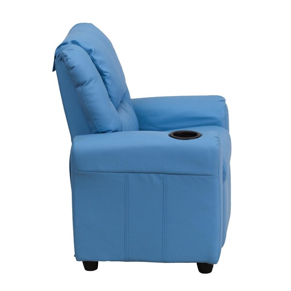 Flash Furniture Kids Recliner, 21-1/2" to 36-1/2" x 27", Upholstery Color: Blue - DG-ULT-KID-LTBLUE-GG