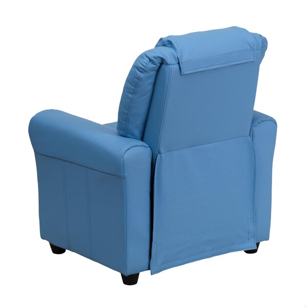 Flash Furniture Kids Recliner, 21-1/2" to 36-1/2" x 27", Upholstery Color: Blue - DG-ULT-KID-LTBLUE-GG