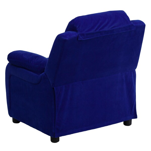Flash Furniture Kids Recliner, 26" to 39" x 28", Upholstery Color: Blue, Weight Capacity: 90 lb. - BT-7985-KID-MIC-BLUE-GG