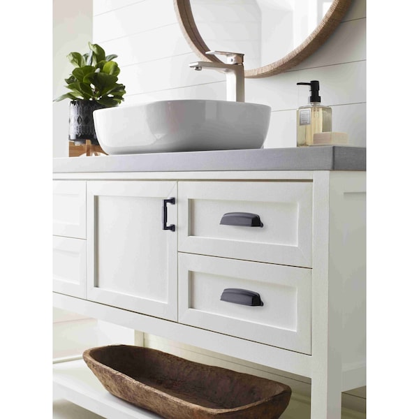 Amerock Stature 3 in 76 mm Center-to-Center Matte Black Cabinet Pull - BP36891FB