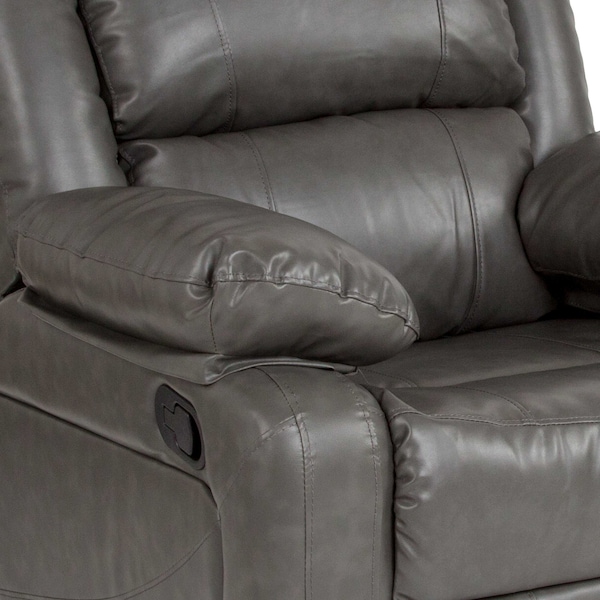 Flash Furniture Harmony Series Leather Recliner, Gray - BT-70597-1-GY-GG