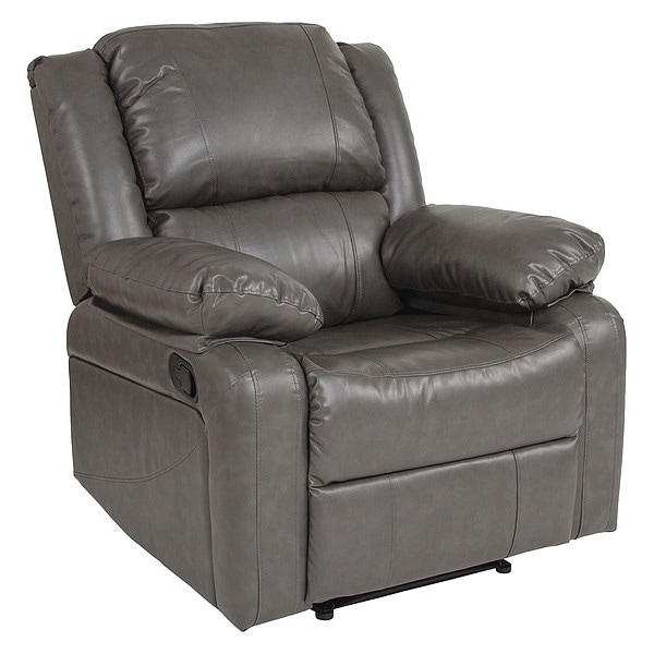 Flash Furniture Harmony Series Leather Recliner, Gray - BT-70597-1-GY-GG