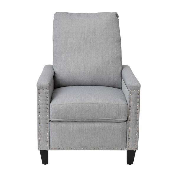 Flash Furniture Light Gray Push Back Recliner - Accent Nail Trim - BO-BS7003-LGY-GG