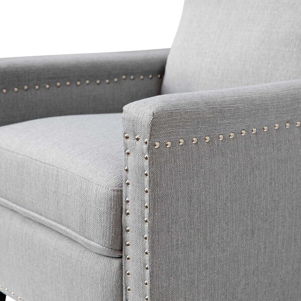 Flash Furniture Light Gray Push Back Recliner - Accent Nail Trim - BO-BS7003-LGY-GG