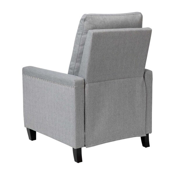 Flash Furniture Light Gray Push Back Recliner - Accent Nail Trim - BO-BS7003-LGY-GG
